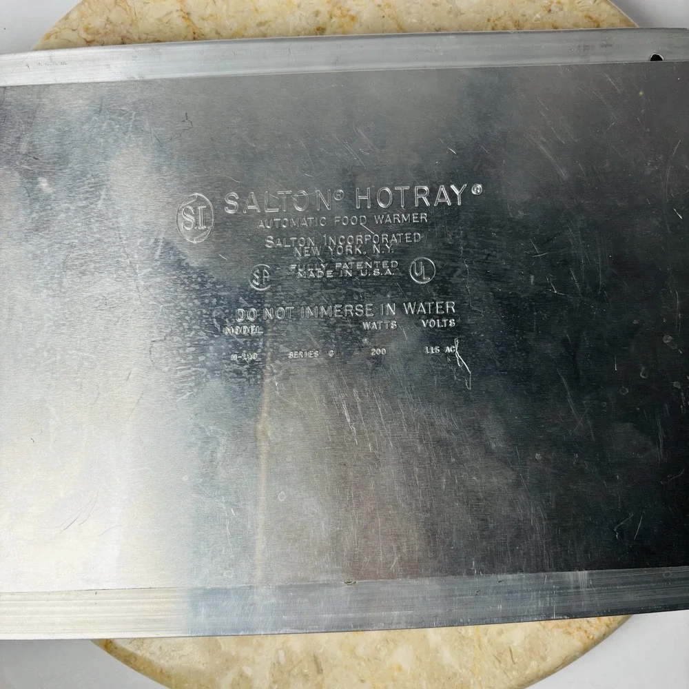 VTG MCM Salton Cosmopolitan Automatic Food Warmer H-110 Hot Plate WORKS NO CORD‎